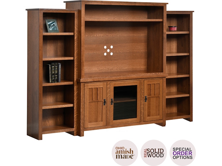 Amish YT Living Room Wall Unit Collection Elite Wall Unit
